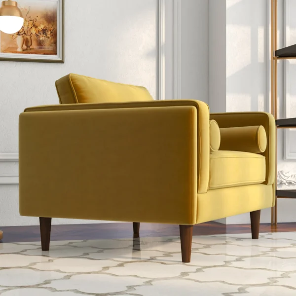 Amber Lounge Chair Gold Velvet 2