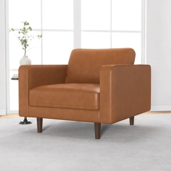 Catherine Leather Lounge Chair 3