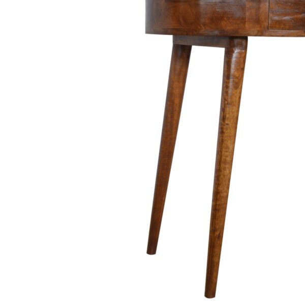 Chestnut Rounded Small Console Table 2