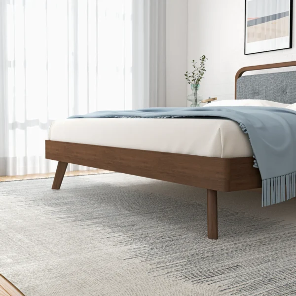 Clyda Modern Solid Wood Platform Bed 4