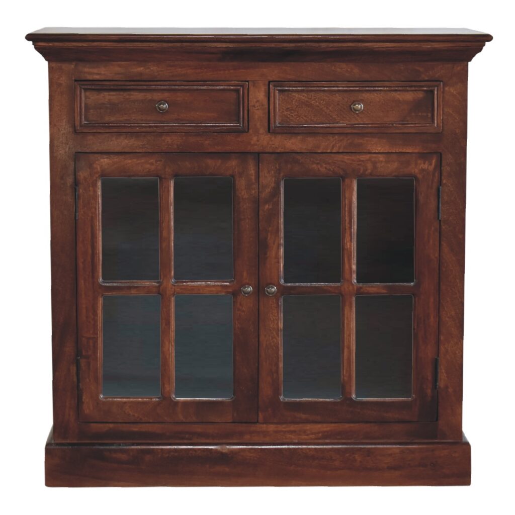 Cherry Cabinet With Glazed Doors Optimize Your Space   IN3370 1 1024x1024 