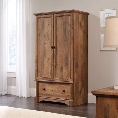 Rustic Oak Wardrobe Armoire | Make Your House A Home