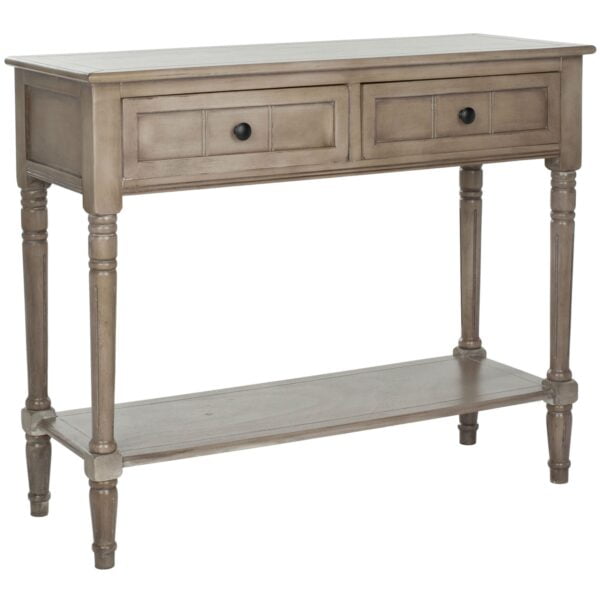 Console Accent Table Traditional Style Sofa Table in Distressed Cream 2