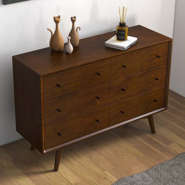 Caroline Mid Century Modern Solid Wood Dresser 5