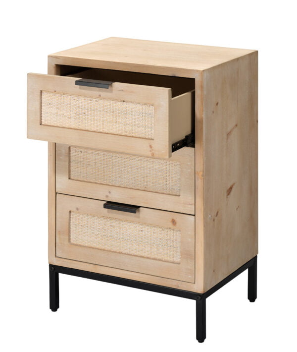 Reed 3 Drawer Side Table III